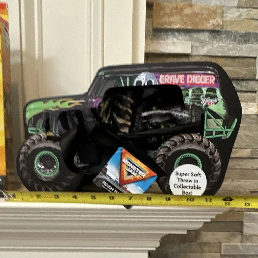 Collector’s Gravedigger Monster Jam Blanket & Monster Jam Truck Set Of 4